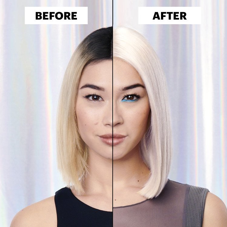 Before & after applying Nutrisse Ultra Color PL3