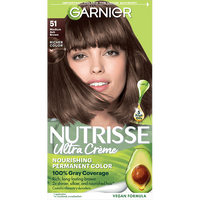 Medium Ash Brown Hair Color Nutrisse Ultra creme Nourishing permanent color Gray Coverage - Garnier