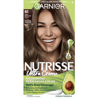 Light Ash Brown Hair Nutrisse Ultra creme Nourishing permanent color Gray Coverage - Garnier