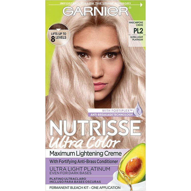 Garnier Nutrisse Ultra Color Nourishing Hair Color Creme pl2 Ultra Light Platinum