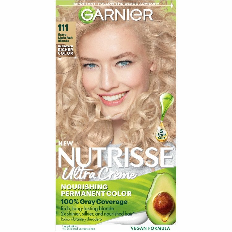Extra Light Ash Blonde Hair Color Nutrisse Ultra Creme Nourishing Permanent Color - Garnier